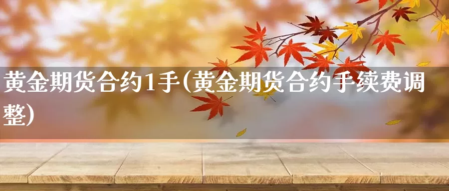 黄金期货合约1手(黄金期货合约手续费调整)_https://www.ajjbj.com_黄金手续费返佣_第1张
